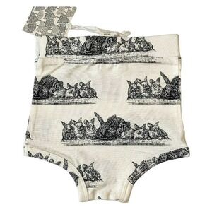 Kate Quinn 12-18 Months Bunny Bloomers NWT Black Bunnies Diaper Cover